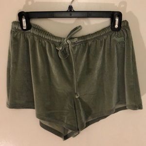 Green soft sleep shorts